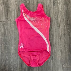 pink adult small gk gymnastics leotard
